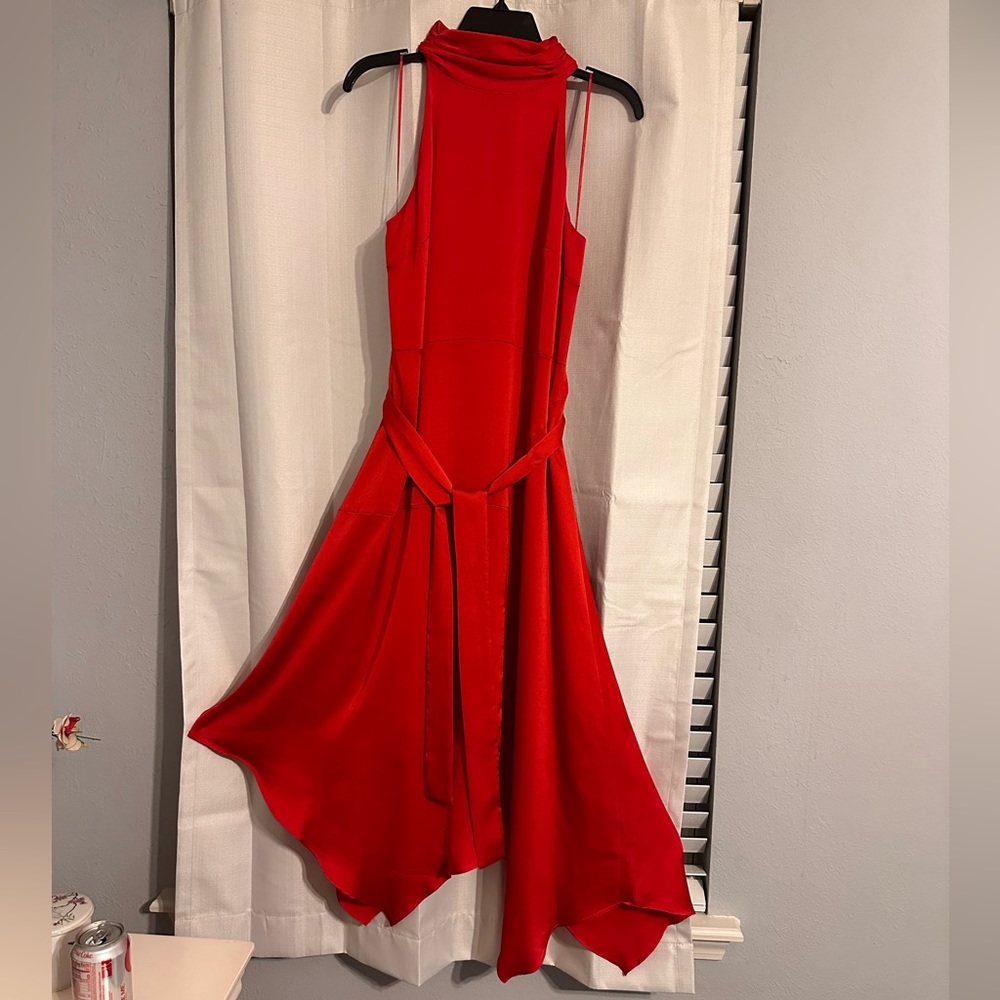 Vince Camuto red halter maxi dress